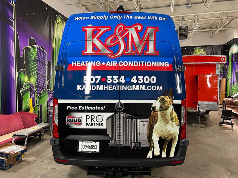 K&M wraped commercial van