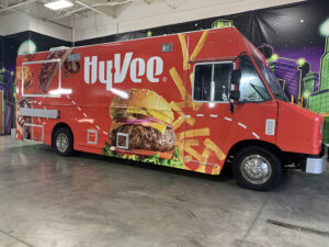 red burger food truck wrap