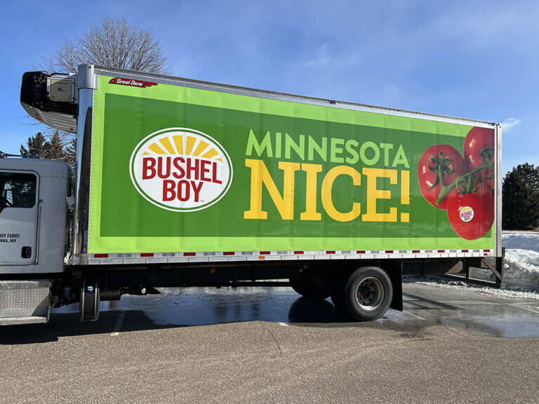 truck trailer wrap for grocery store