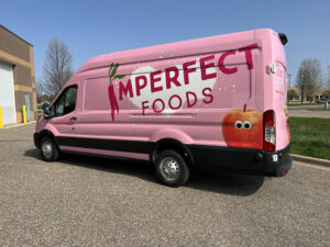 Pink Wrap for Imperfect Foods Delivery Van
