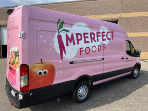 Imperfect Foods Delivery Van Pink Wrap