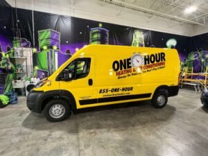 Vehicle Wrap for One Hour HVAC business