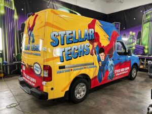 Vehicle Wrap for Stellar Techs HVAC business